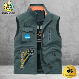 NCAA Notre Dame Fighting Irish Breathable Summer Sleeveless Jacket, Fishing Vest