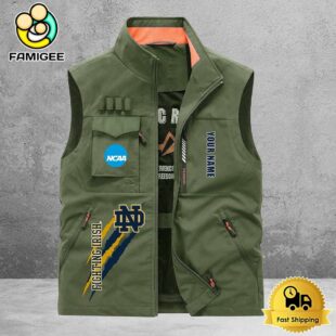 NCAA Notre Dame Fighting Irish Breathable Summer Sleeveless Jacket, Fishing Vest