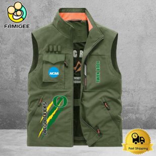 NCAA Oregon Ducks Breathable Summer Sleeveless Jacket, Fishing Vest