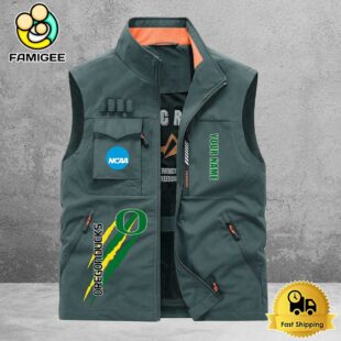 NCAA Oregon Ducks Breathable Summer Sleeveless Jacket, Fishing Vest