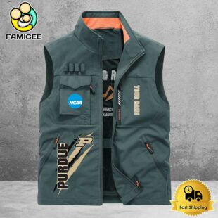 NCAA Purdue Boilermakers Breathable Summer Sleeveless Jacket, Fishing Vest