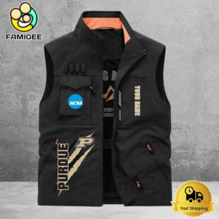 NCAA Purdue Boilermakers Breathable Summer Sleeveless Jacket, Fishing Vest