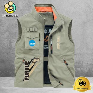 NCAA Purdue Boilermakers Breathable Summer Sleeveless Jacket, Fishing Vest