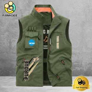 NCAA Purdue Boilermakers Breathable Summer Sleeveless Jacket, Fishing Vest