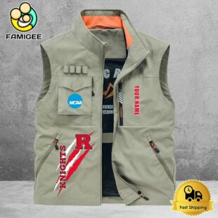 NCAA Rutgers Scarlet Knights Breathable Summer Sleeveless Jacket, Fishing Vest