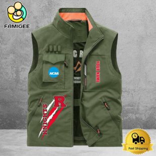 NCAA Rutgers Scarlet Knights Breathable Summer Sleeveless Jacket, Fishing Vest
