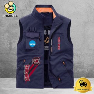 NCAA South Carolina Gamecocks Breathable Summer Sleeveless Jacket, Fishing Vest