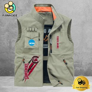 NCAA South Carolina Gamecocks Breathable Summer Sleeveless Jacket, Fishing Vest