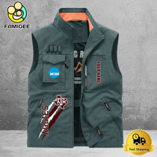 NCAA Texas A&ampM Aggies Breathable Summer Sleeveless Jacket, Fishing Vest