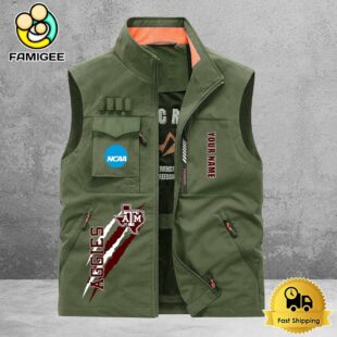 NCAA Texas A&ampM Aggies Breathable Summer Sleeveless Jacket, Fishing Vest