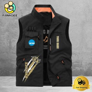 NCAA UCF Knights Breathable Summer Sleeveless Jacket, Fishing Vest