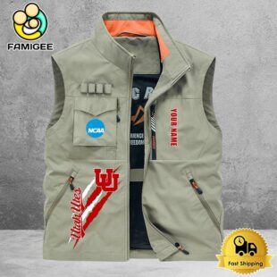 NCAA Utah Utes Breathable Summer Sleeveless Jacket, Fishing Vest