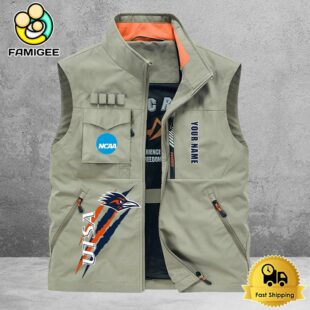 NCAA UTSA Roadrunners Breathable Summer Sleeveless Jacket, Fishing Vest