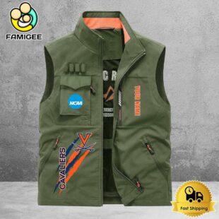 NCAA Virginia Cavaliers Breathable Summer Sleeveless Jacket, Fishing Vest