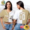 New Orleans Saints Custom Woman Cropped Baseball Jersey, Football Crop Top