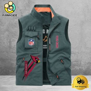 NFL Arizona Cardinals Breathable Summer Sleeveless Jacket, Fishing Vest