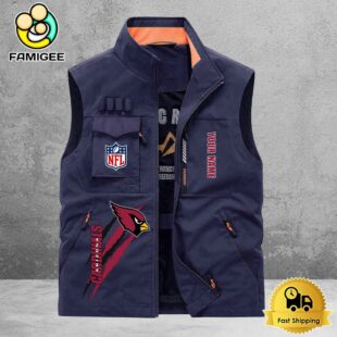 NFL Arizona Cardinals Breathable Summer Sleeveless Jacket, Fishing Vest