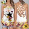 NFL Arizona Cardinals Mickey Mouse Summer Rebel Fashion Criss Cross Tank Top