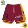 NFL Arizona Cardinals Team Logo Custom Name Double-deck Sport Shorts