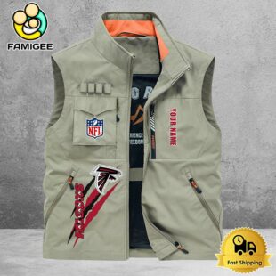 NFL Atlanta Falcons Breathable Summer Sleeveless Jacket, Fishing Vest