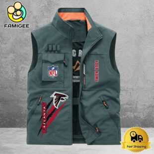 NFL Atlanta Falcons Breathable Summer Sleeveless Jacket, Fishing Vest