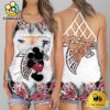 NFL Atlanta Falcons Mickey Mouse Summer Rebel Fashion Criss Cross Tank Top