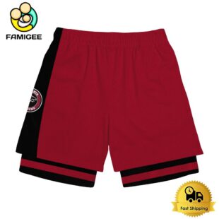 NFL Atlanta Falcons Team Logo Custom Name Double-deck Sport Shorts