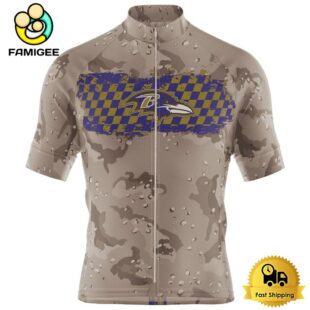 NFL Baltimore Ravens Custom Name Desert Camo Cycling Jersey, Cycling Shirts
