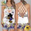 NFL Baltimore Ravens Mickey Mouse Summer Rebel Fashion Criss Cross Tank Top