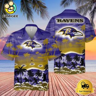 NFL Baltimore Ravens Tropical Summer Hawaiian Shirts
