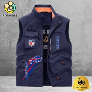 NFL Buffalo Bills Breathable Summer Sleeveless Jacket, Fishing Vest