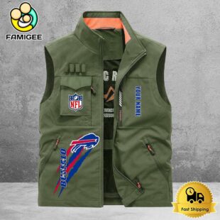 NFL Buffalo Bills Breathable Summer Sleeveless Jacket, Fishing Vest