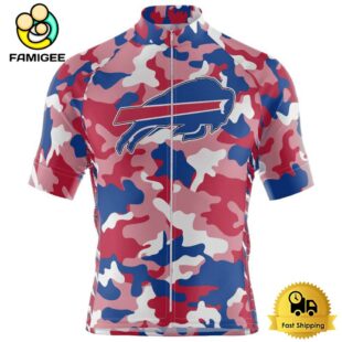 NFL Buffalo Bills Custom Name Colorful Camo Cycling Jersey, Cycling Shirts