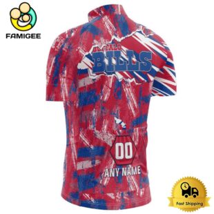 NFL Buffalo Bills Custom Name Mixed Stripes Cycling Jersey, Cycling Shirts