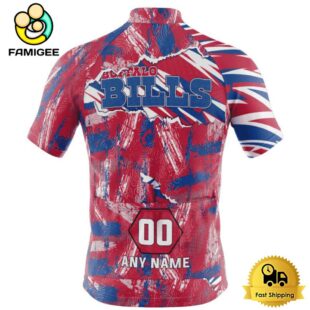 NFL Buffalo Bills Custom Name Mixed Stripes Cycling Jersey, Cycling Shirts