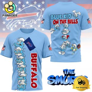 NFL Buffalo Bills The Smurfs Movie 3D T-Shirt