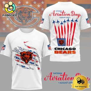 NFL Chicago Bears Celebrates National Aviation Day 3D Shirt