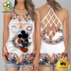 NFL Chicago Bears Mickey Mouse Summer Rebel Fashion Criss Cross Tank Top