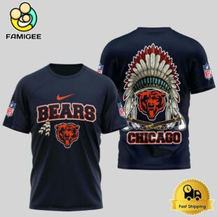 NFL Chicago Bears The Last Native American Hat 3D Shirt