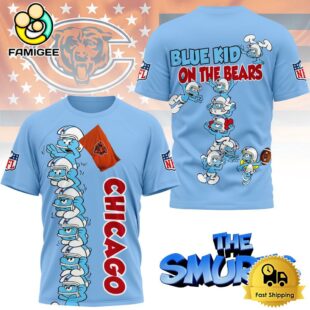 NFL Chicago Bears The Smurfs Movie 3D T-Shirt