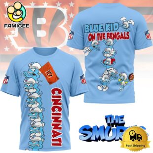 NFL Cincinnati Bengals The Smurfs Movie 3D T-Shirt