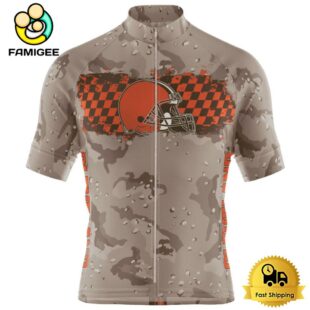NFL Cleveland Browns Custom Name Desert Camo Cycling Jersey, Cycling Shirts