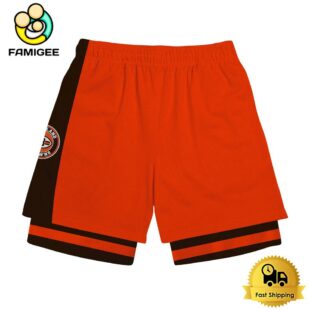 NFL Cleveland Browns Team Logo Custom Name Double-deck Sport Shorts