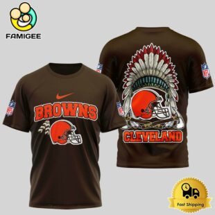 NFL Cleveland Browns The Last Native American Hat 3D Shirt