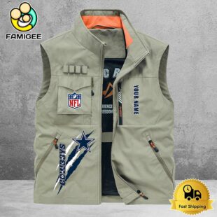NFL Dallas Cowboys Breathable Summer Sleeveless Jacket, Fishing Vest