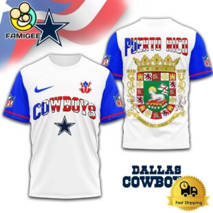 NFL Dallas Cowboys Puerto Rican Heritage Day 3D Shirt