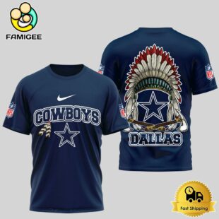 NFL Dallas Cowboys The Last Native American Hat 3D Shirt