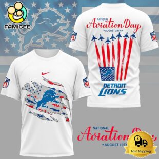 NFL Detroit Lions Celebrates National Aviation Day 3D Shirt