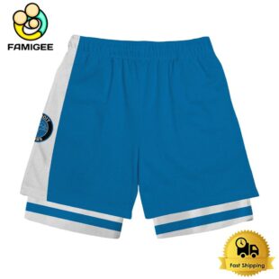 NFL Detroit Lions Team Logo Custom Name Double-deck Sport Shorts