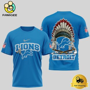 NFL Detroit Lions The Last Native American Hat 3D Shirt